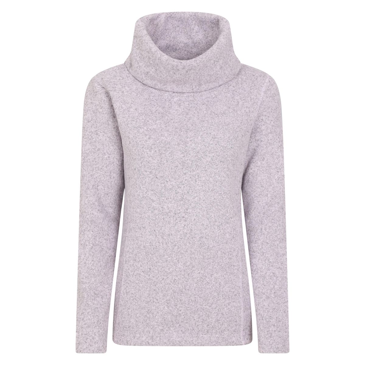 Fleece-Top mit Rollkragen und langen Ärmeln