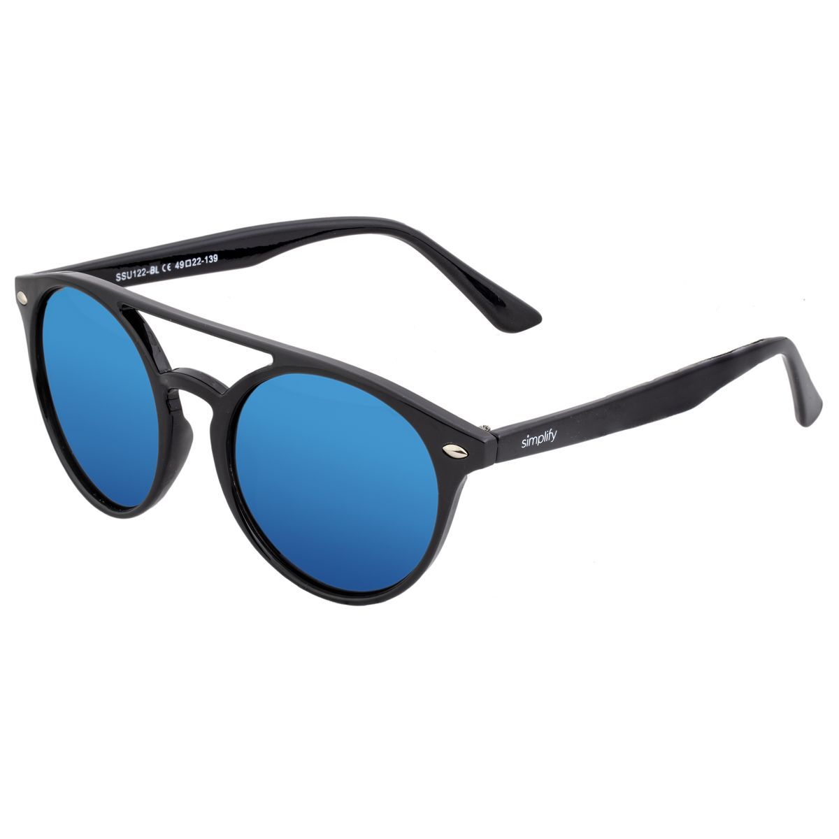Sonnenbrille mit runden Gläsern und Brauensteg