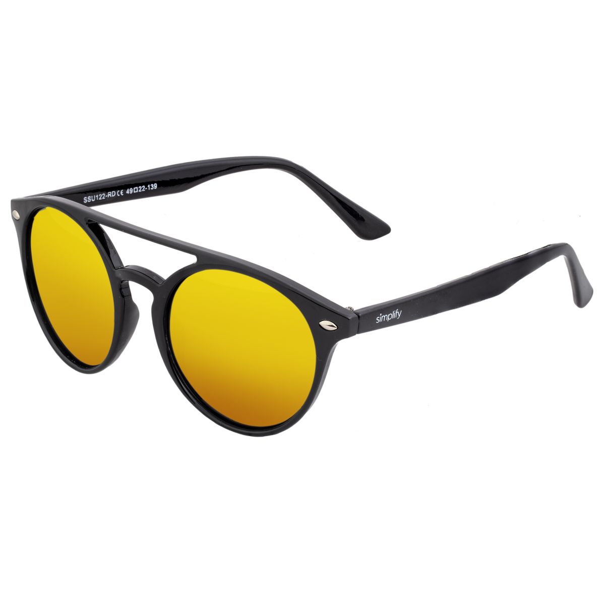 Sonnenbrille mit runden Gläsern und Brauensteg