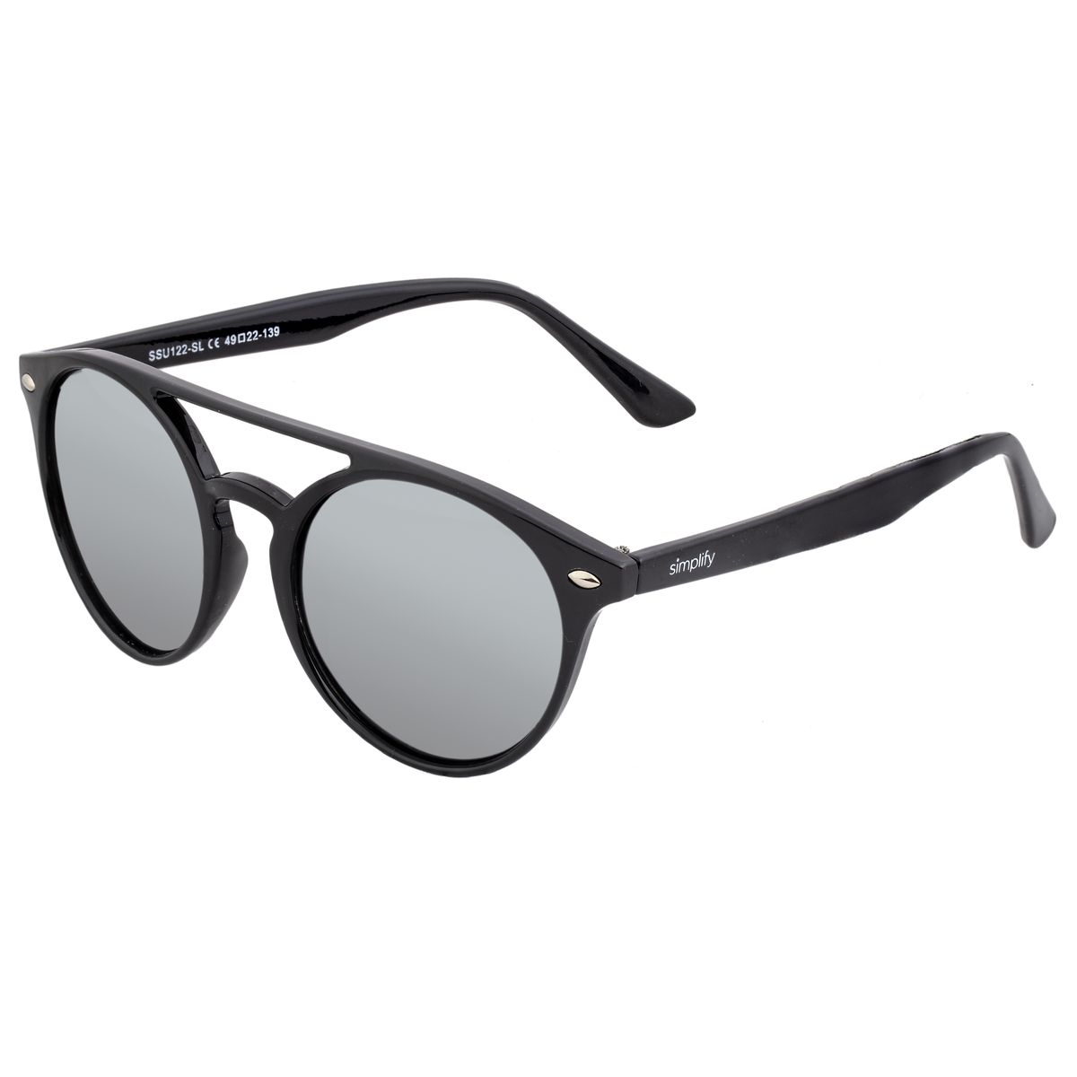Sonnenbrille mit runden Gläsern und Brauensteg