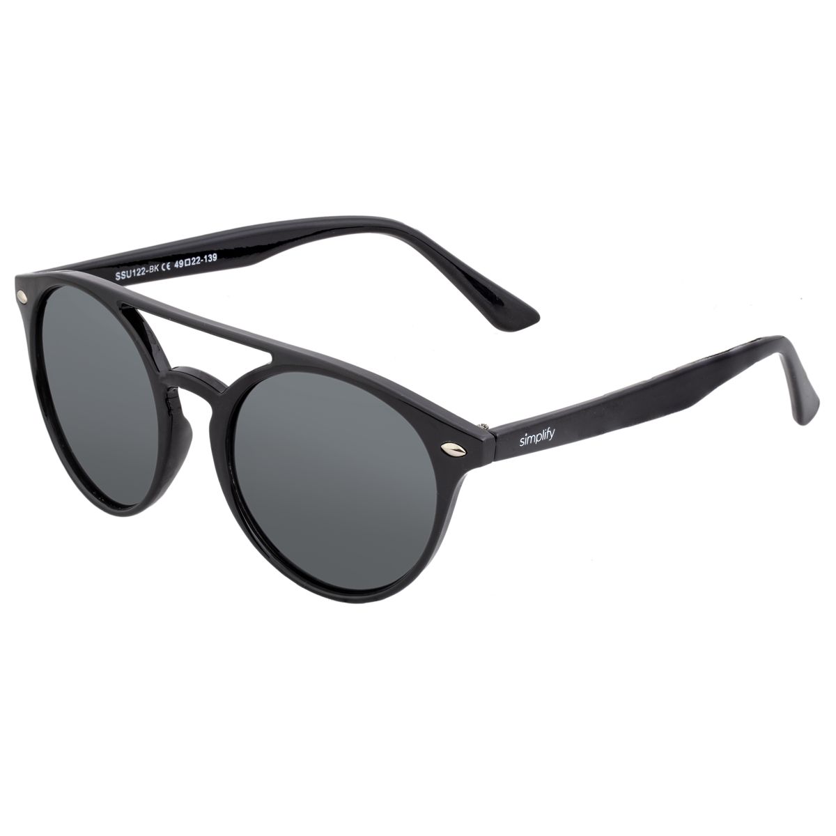 Sonnenbrille mit runden Gläsern und Brauensteg