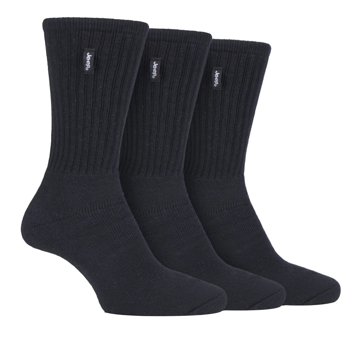 JEEP - 3 Paar Herren Vintage Baumwolle gepolstert Socken für Wanderschuhe