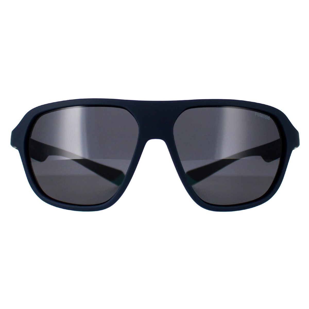 Mattblaue rechteckige polarisierte Sonnenbrille