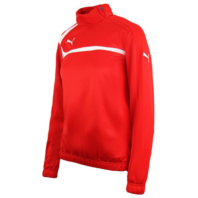 Rotes Damen Trainingsshirt mit langen Ärmeln