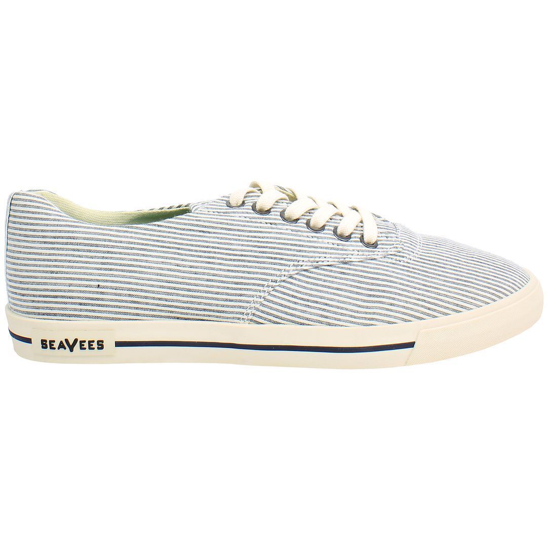 Gestreifter Seersucker Segeltuch Plimsoll Sneaker
