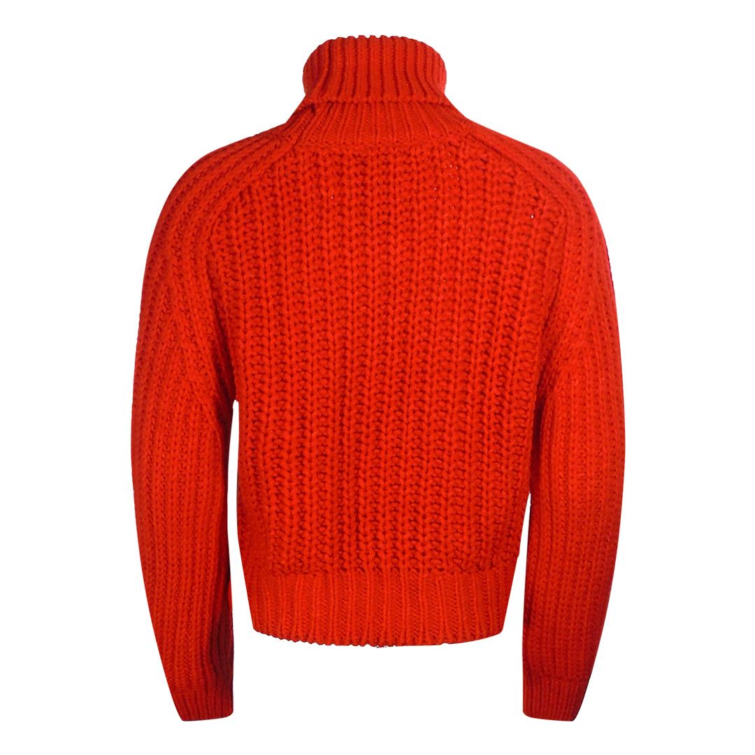 Grobstrick-Rollkragenpullover aus Wollmischung