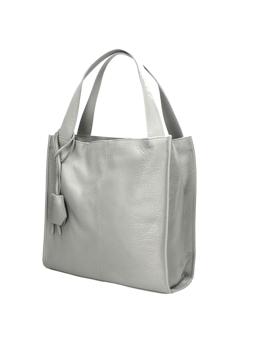 Leder-Schultertasche mit geflochtenem Henkel