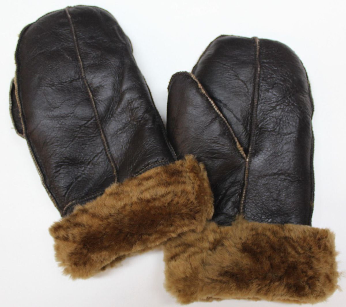 Lammfellhandschuhe mit Fellbesatz