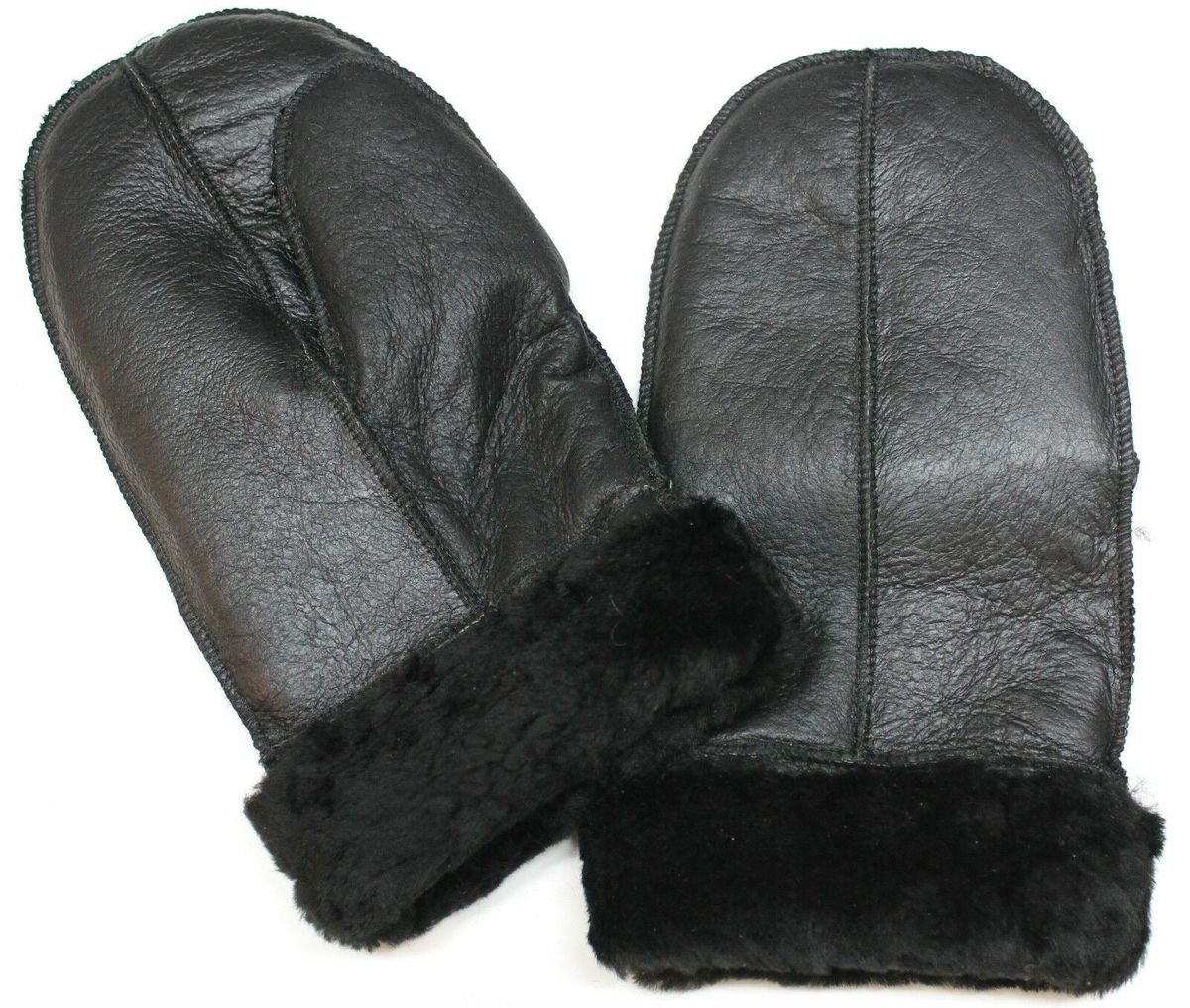 Lammfellhandschuhe mit Fellbesatz