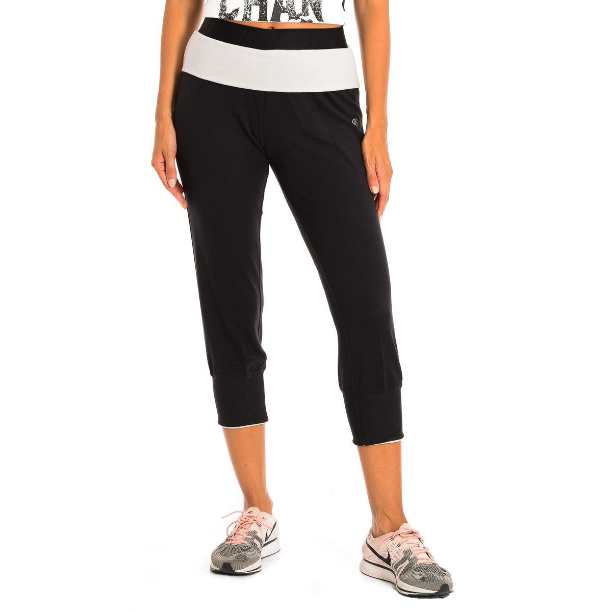 Capri-Jogginghose mit hohem Bund