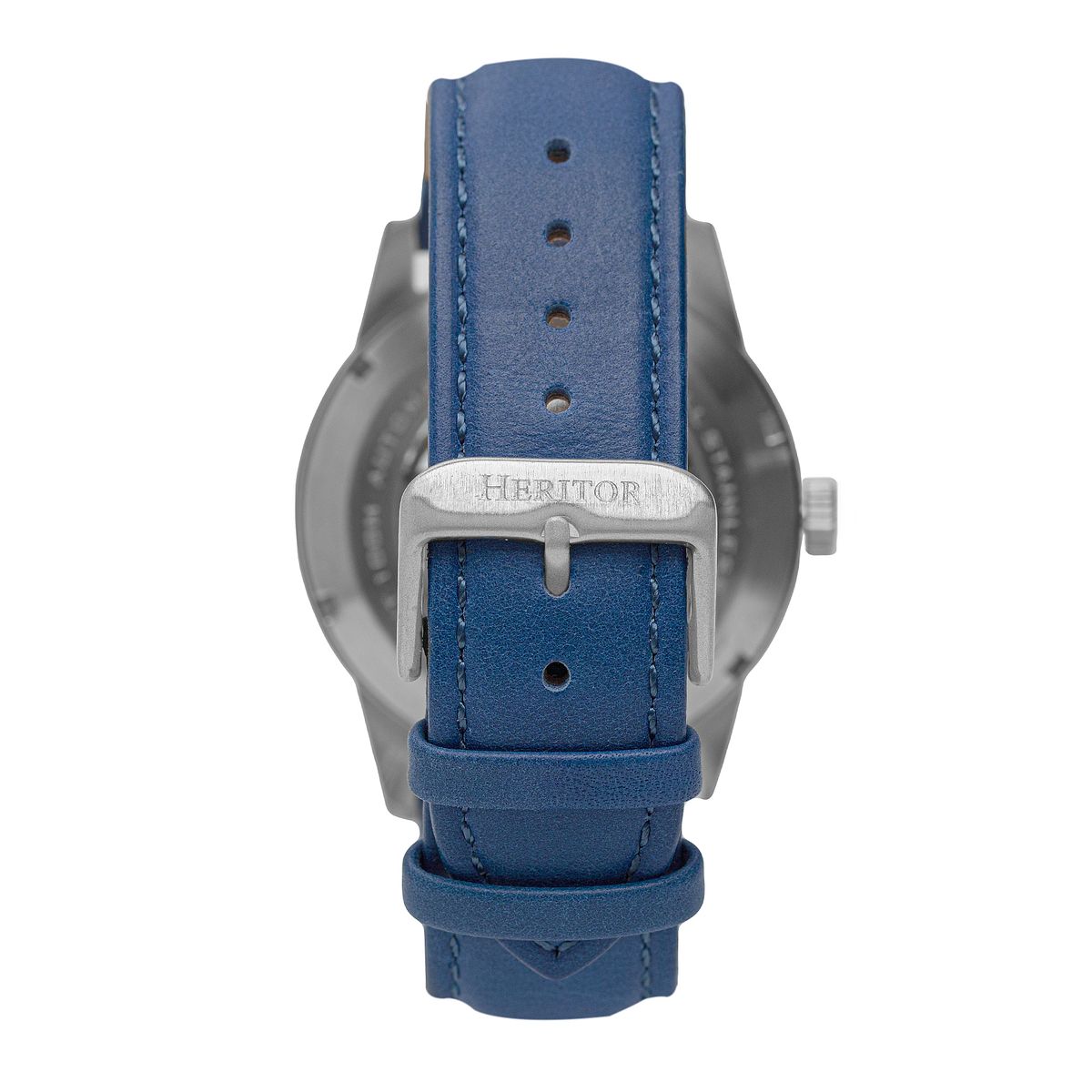 Automatische Skelettuhr mit Lederarmband