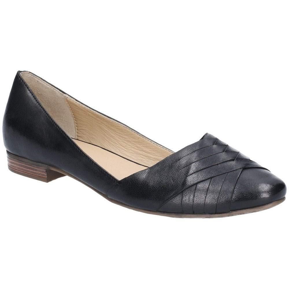 Leder-Ballerinas mit geflochtener Spitze