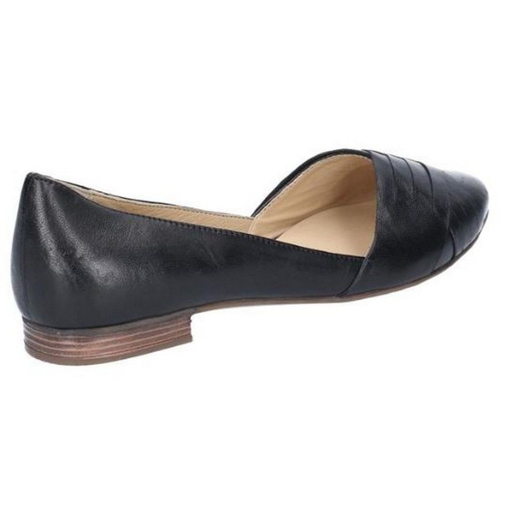 Leder-Ballerinas mit geflochtener Spitze