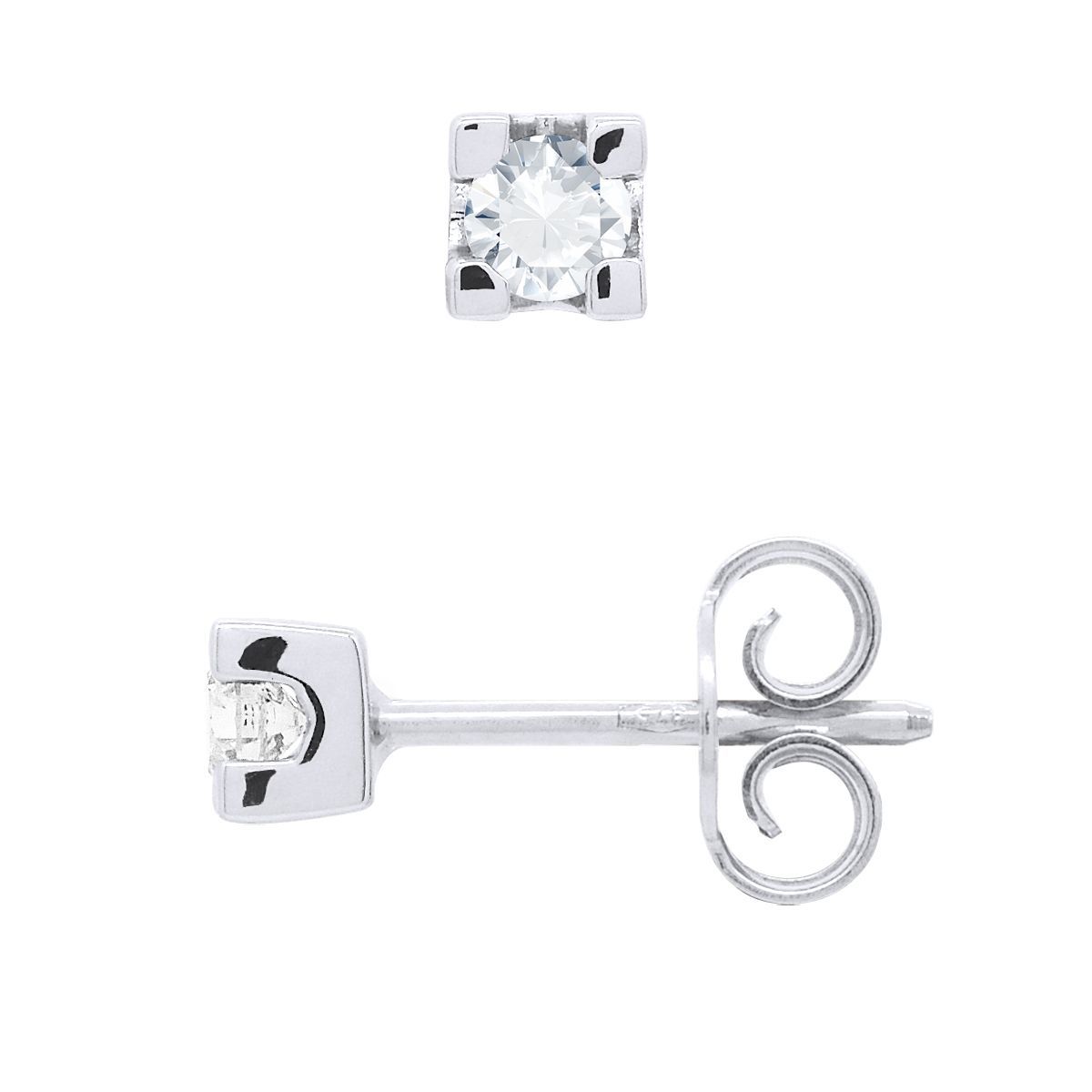 Weißgoldene Diamantohrstecker