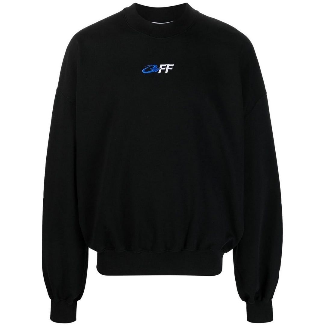 Boxy Schwarzes Baumwoll-Sweatshirt