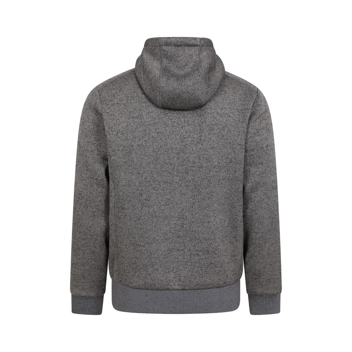 Melierter Zip-Hoodie mit Fleecefutter