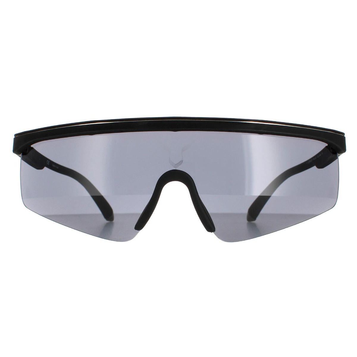 Sportliche Halbrandlose Schwarze Sonnenbrille