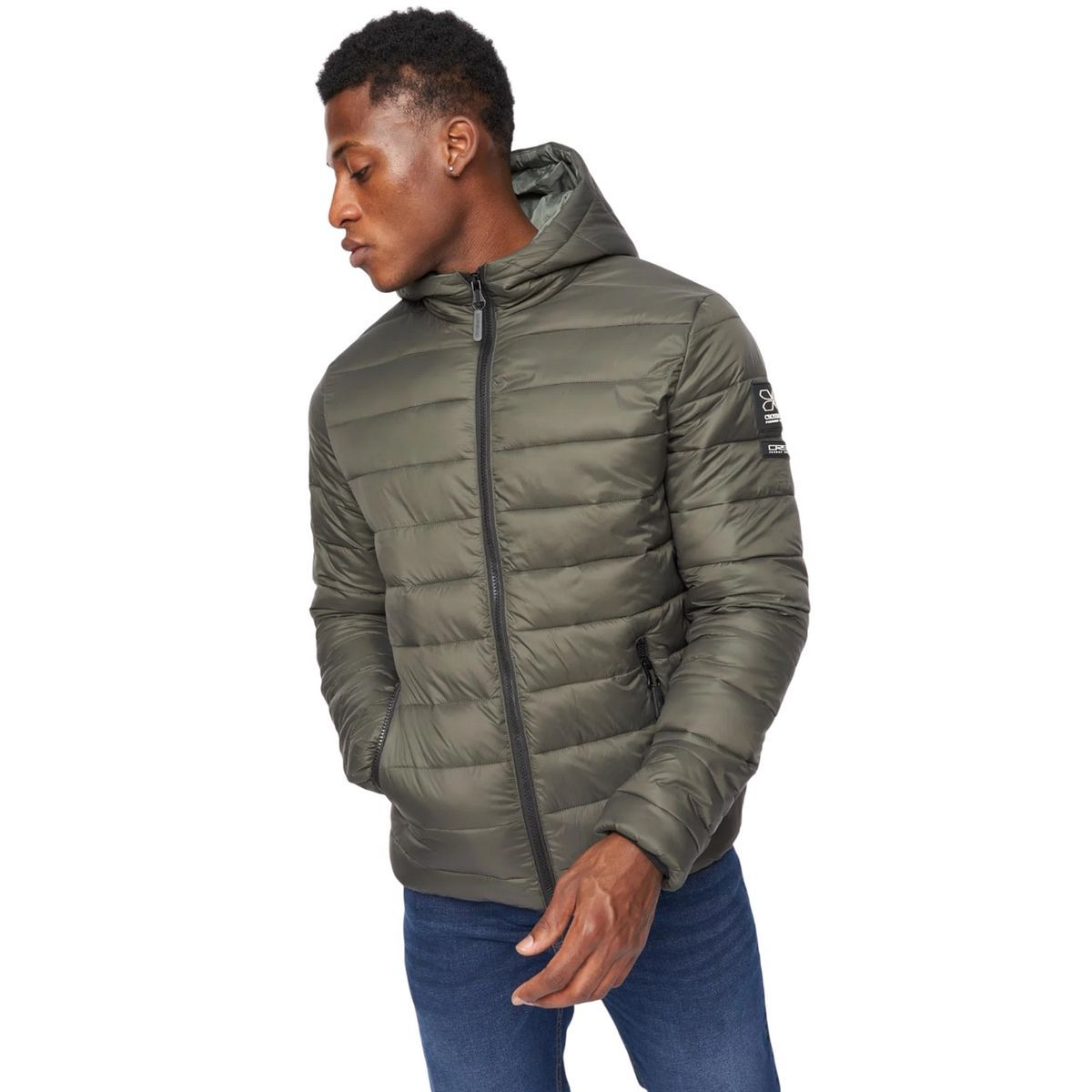 Gesteppte Herren Pufferjacke mit Kapuze