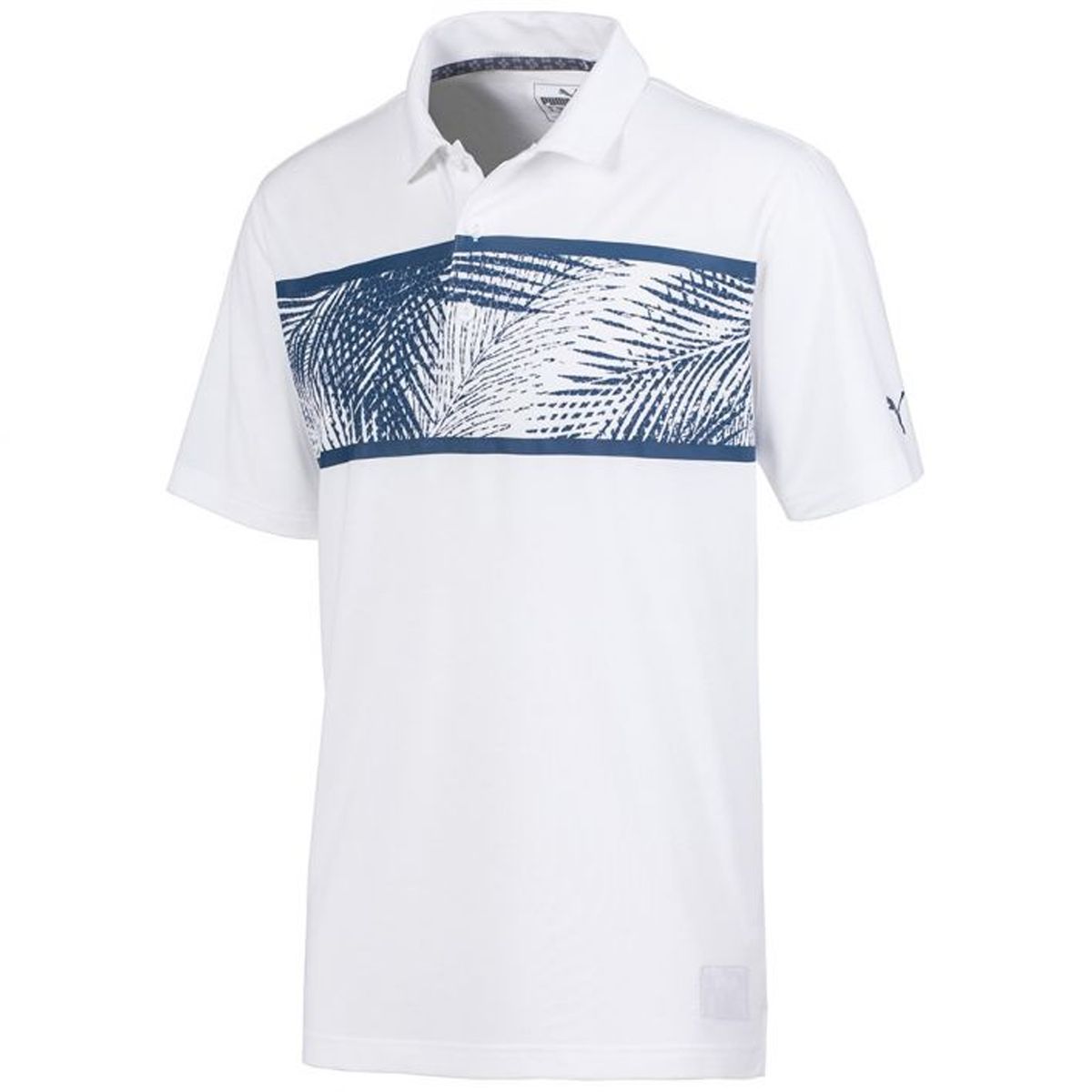 Herren Performance Polo mit tropischem Muster
