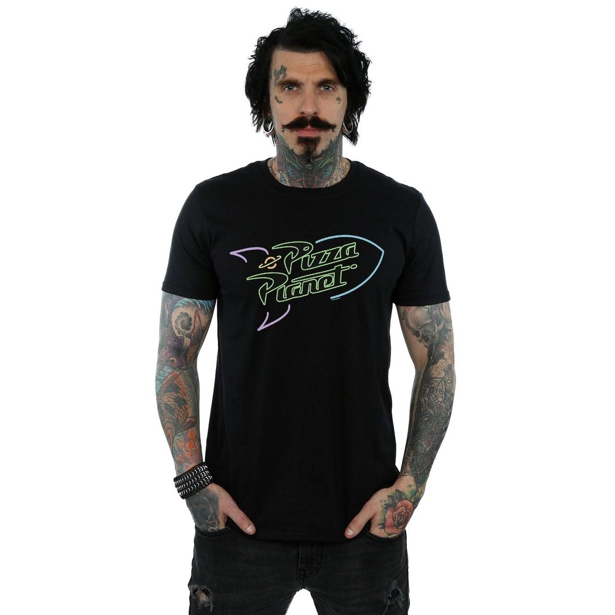 Pizza Planet Raketen-Print T-Shirt