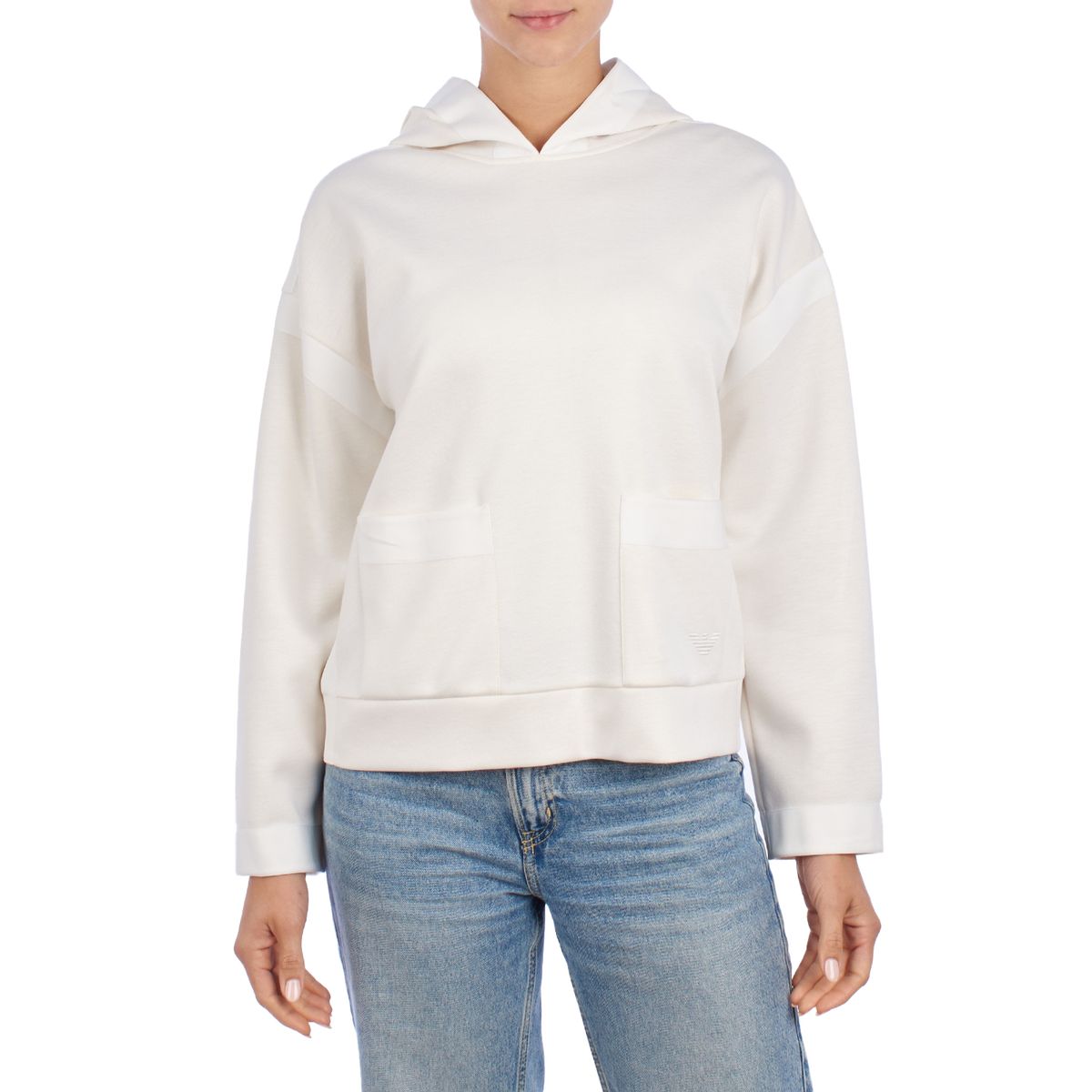 Minimalistisches Kapuzensweatshirt aus Viskose