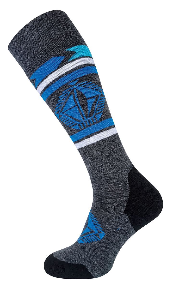 COMODO - Chaussettes Hautes de Snowboard Ski pour Hommes, Femmes - Gris Foncé