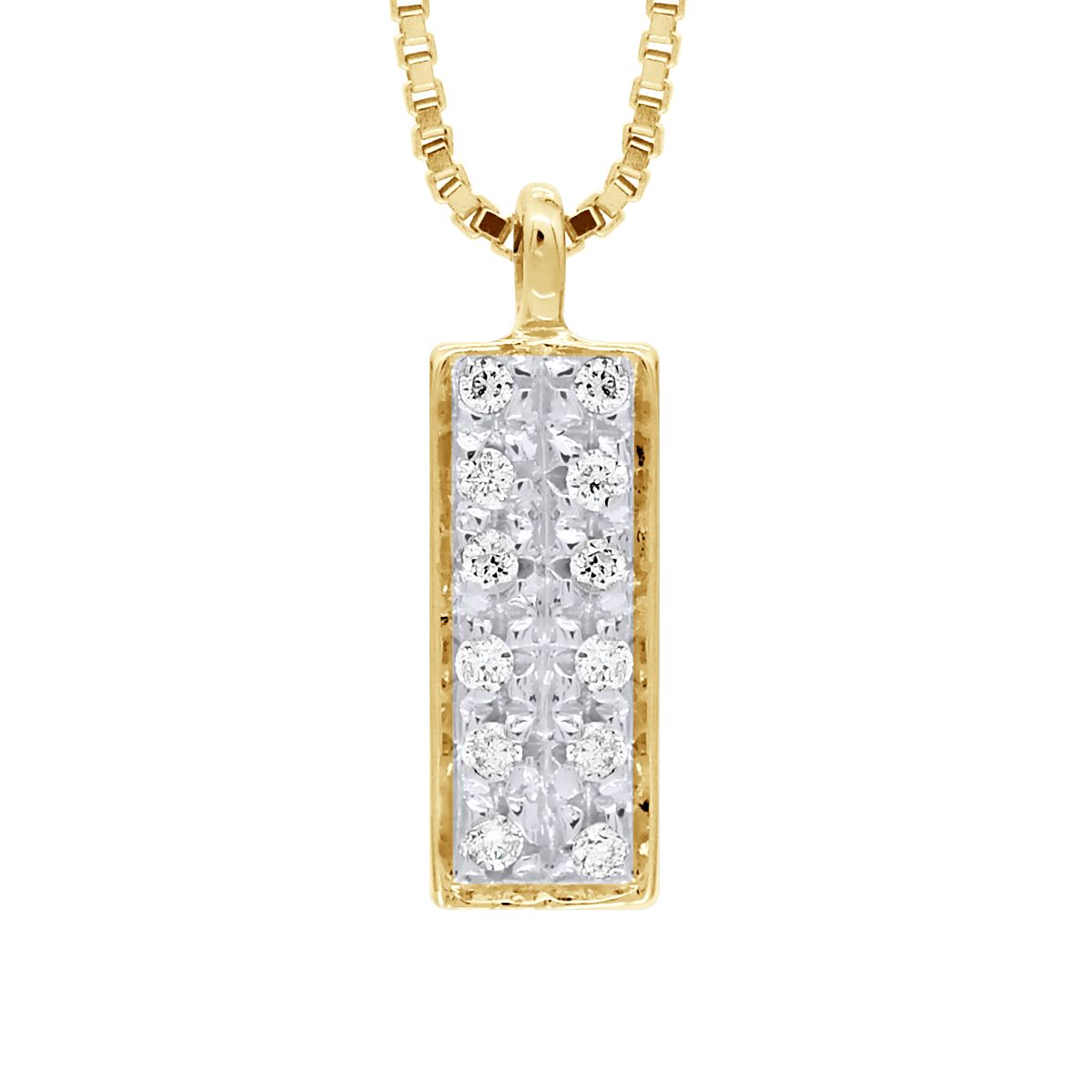 Elegante Halskette mit Diamant-Stabanhänger