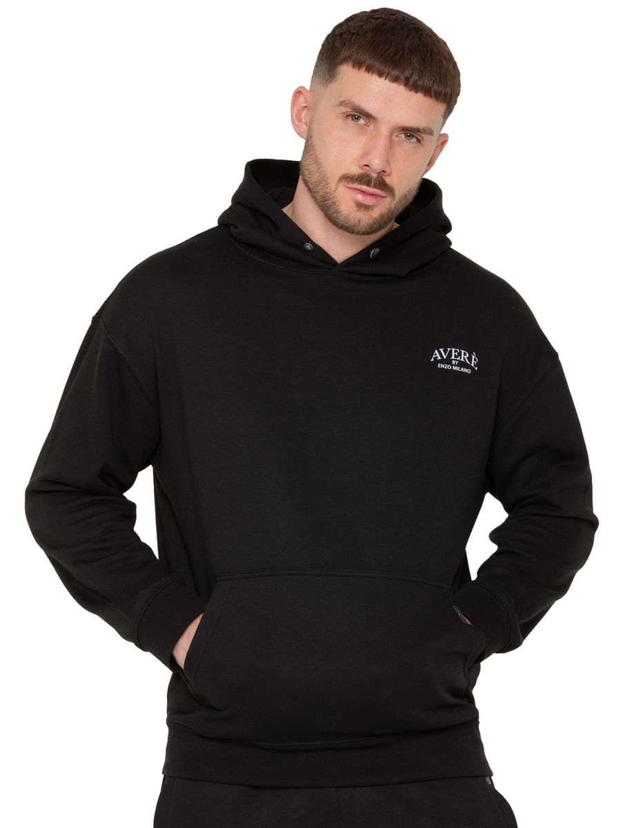 Herren Oversize Fleece Kapuzenpullover
