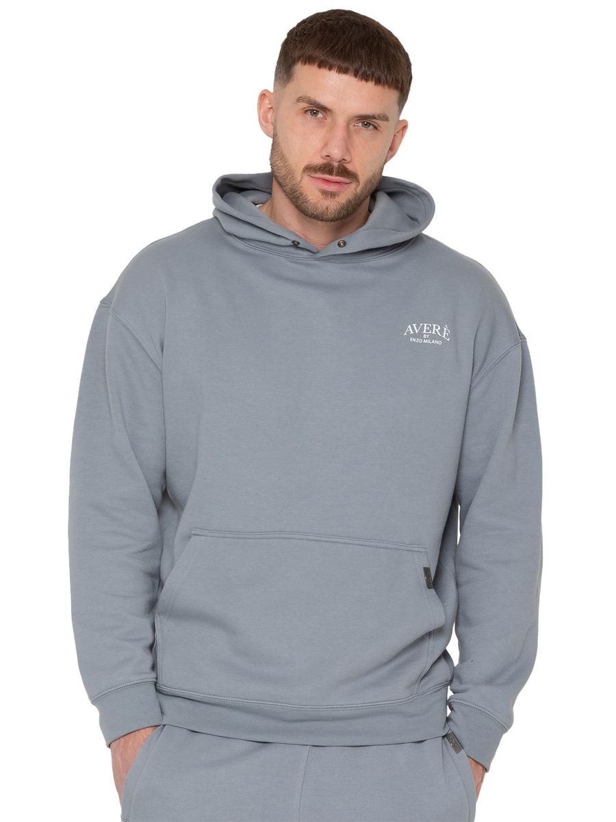 Herren Oversize Fleece Kapuzenpullover