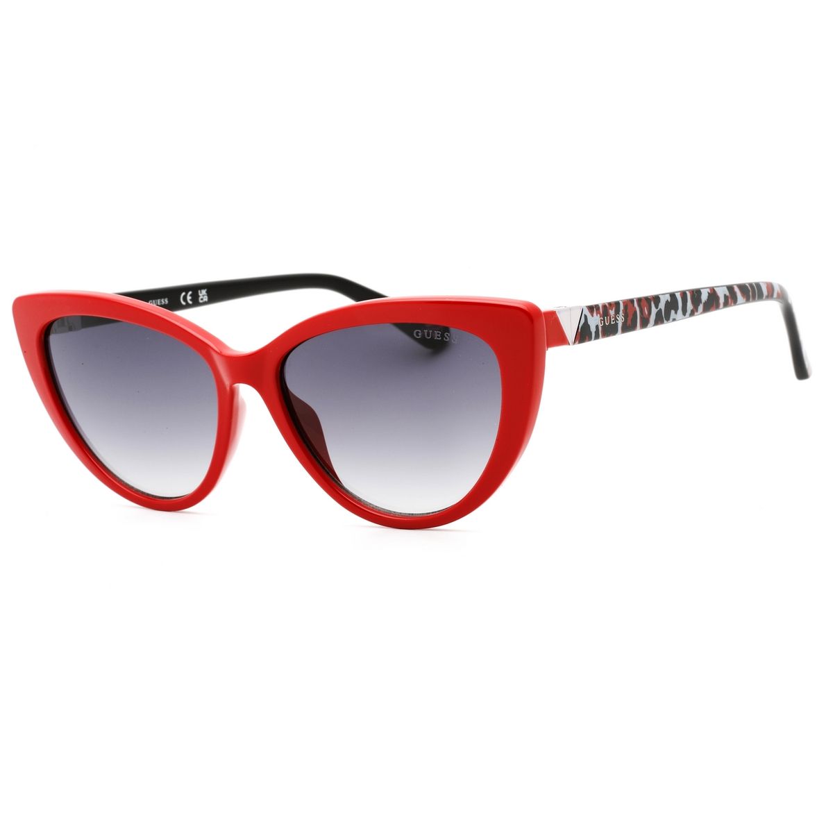 Cat-Eye Sonnenbrille Rot Grau Farbverlauf