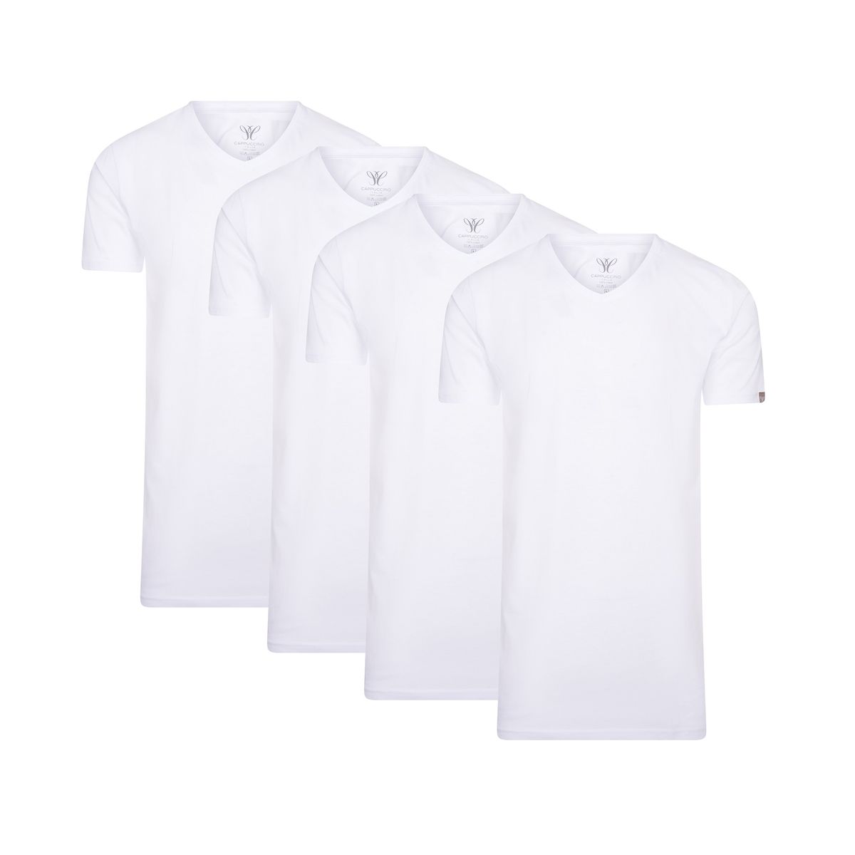 Herren Weiss V-Ausschnitt T-Shirt Pack