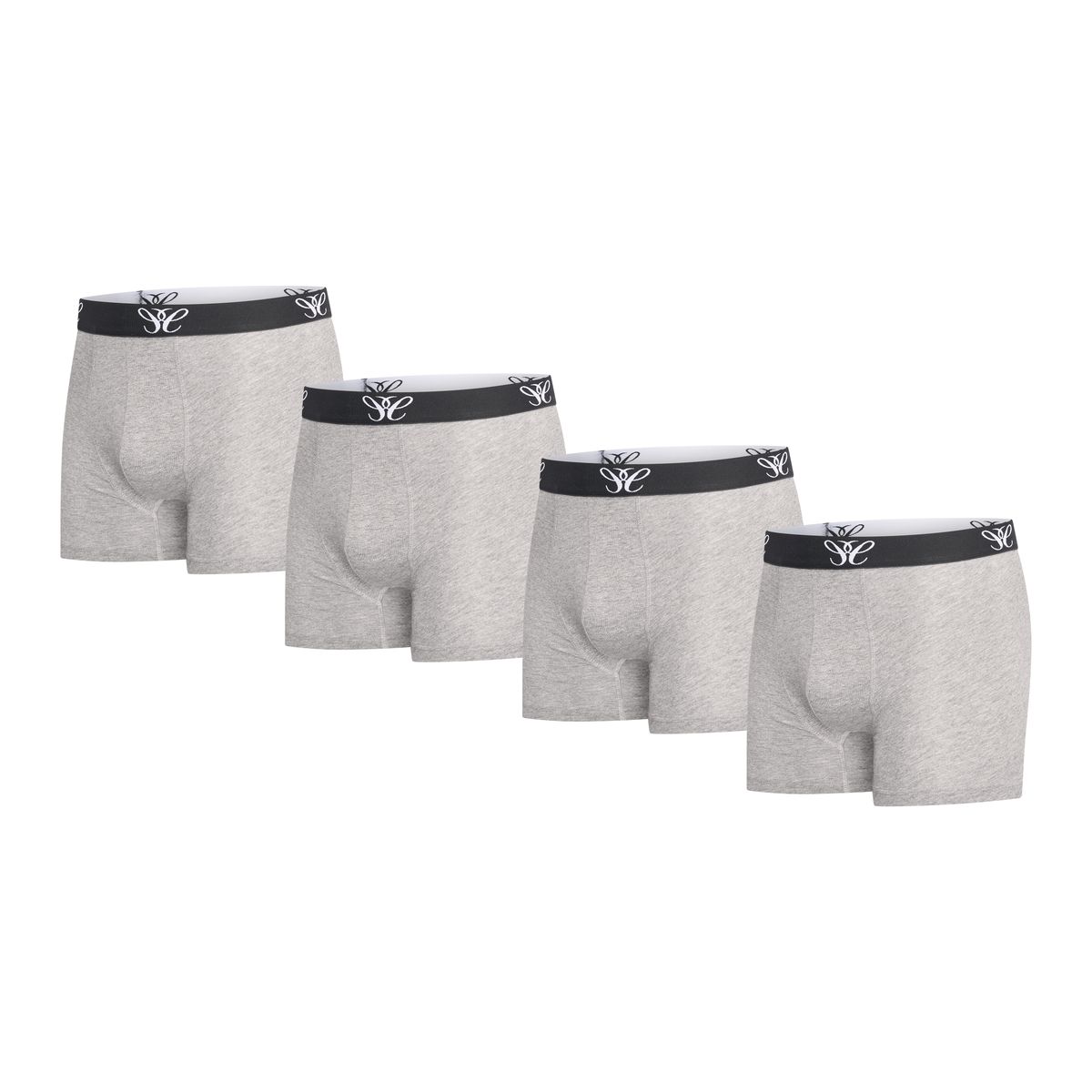 Graue Boxershorts im Viererpack