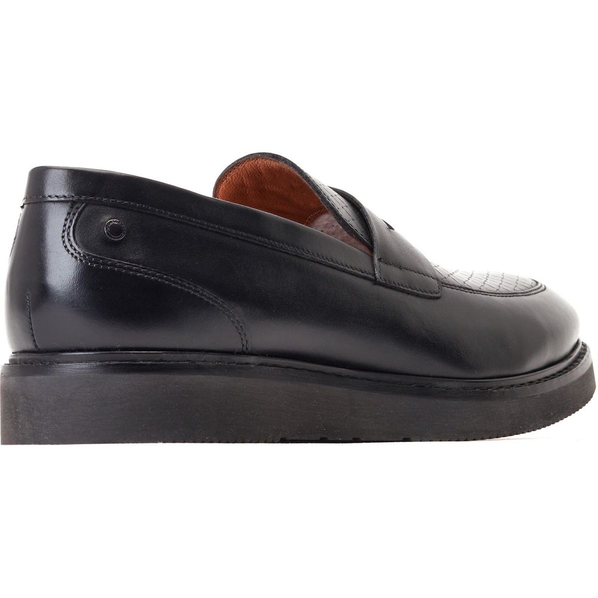 Geprägte Penny-Loafer mit Keilsohle