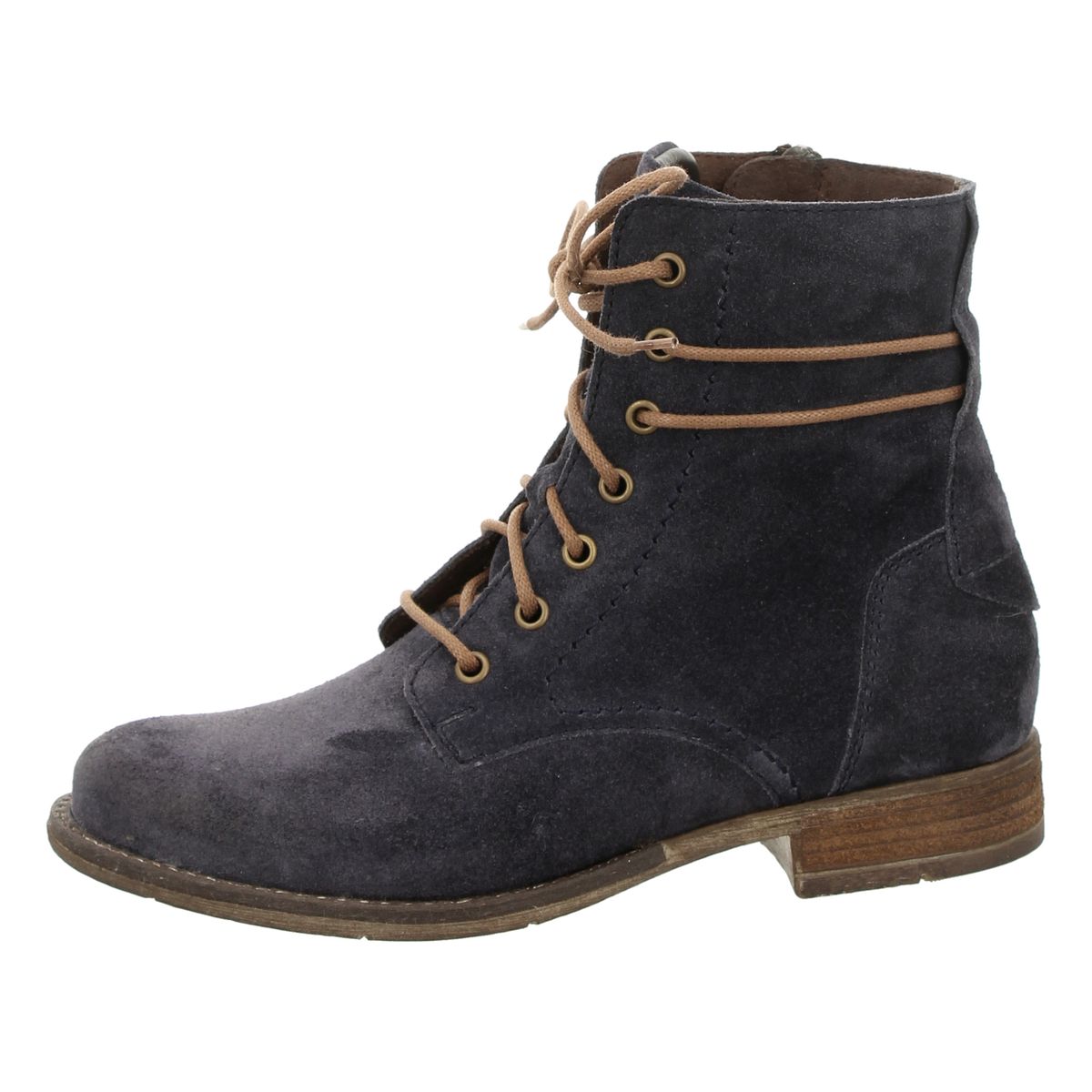 Schnürstiefeletten aus Veloursleder