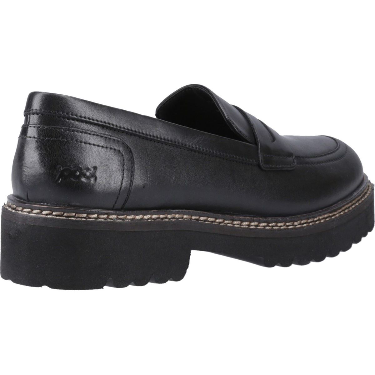 Leder-Loafer mit klobiger Sohle