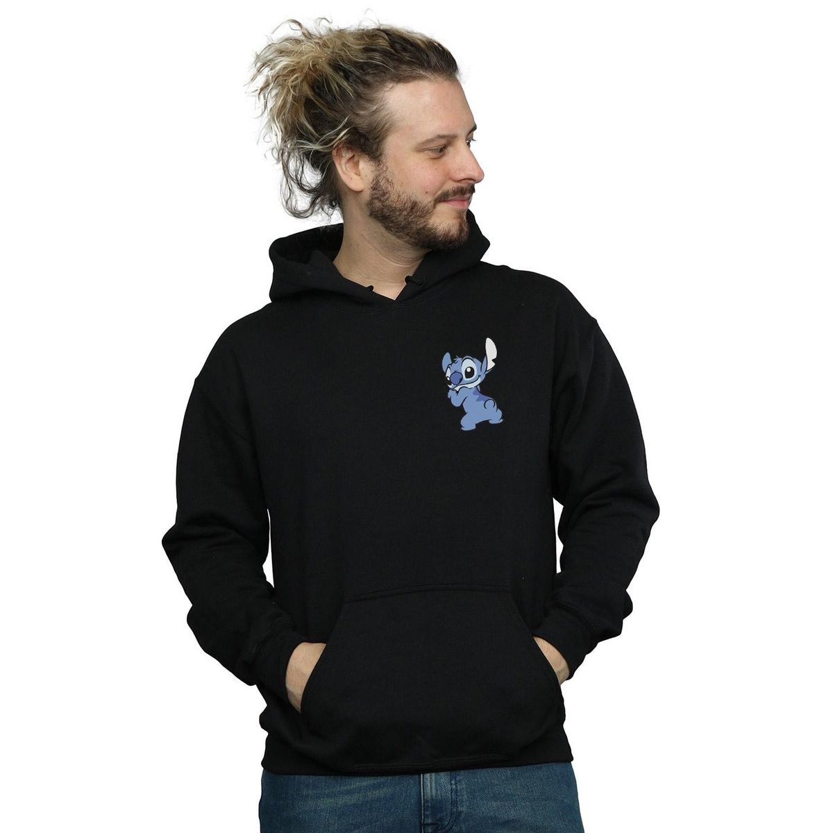 Kapuzenpullover mit Stitch-Brust-Grafik