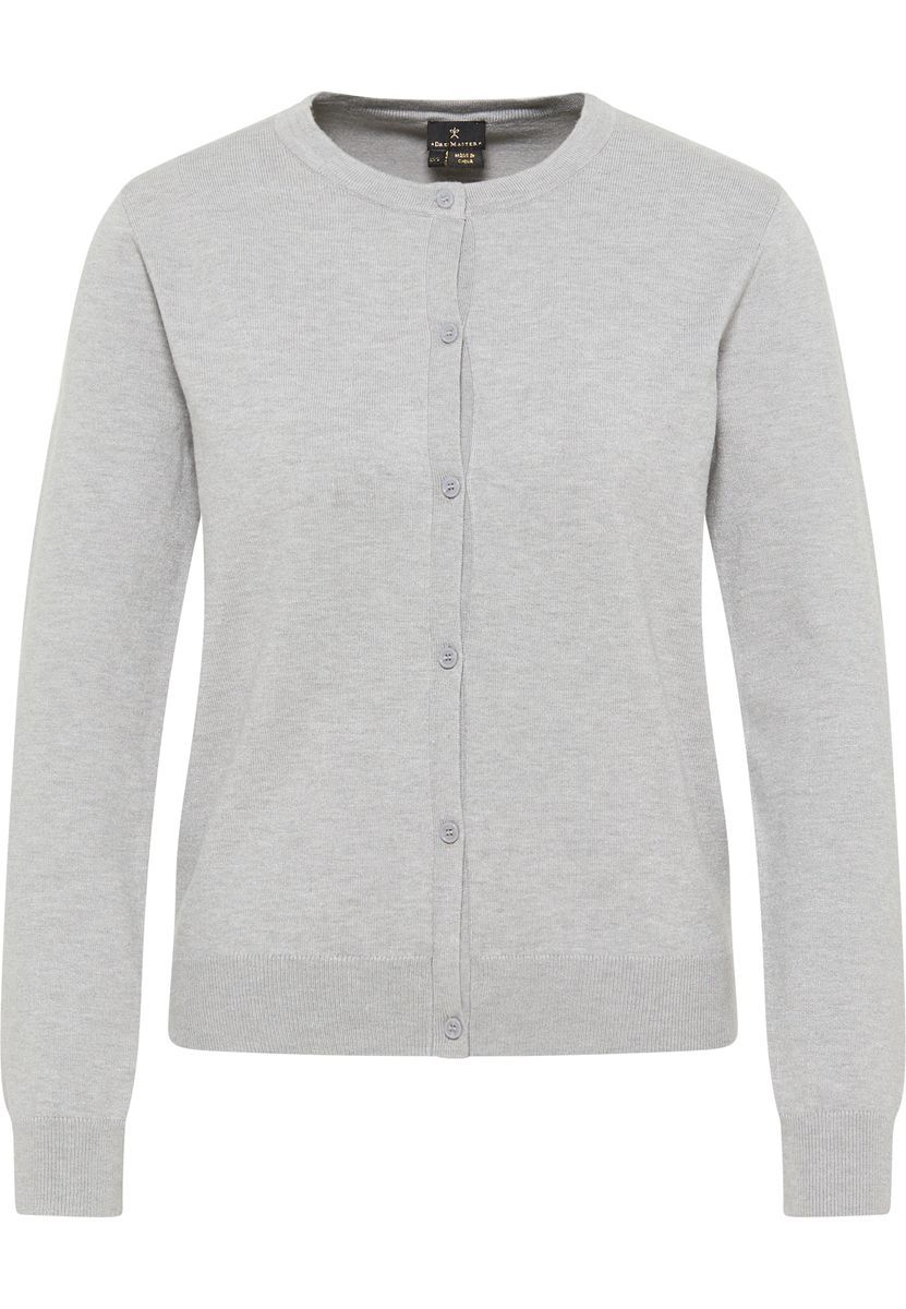 Dreimaster Strickjacke Damen Grau Melange