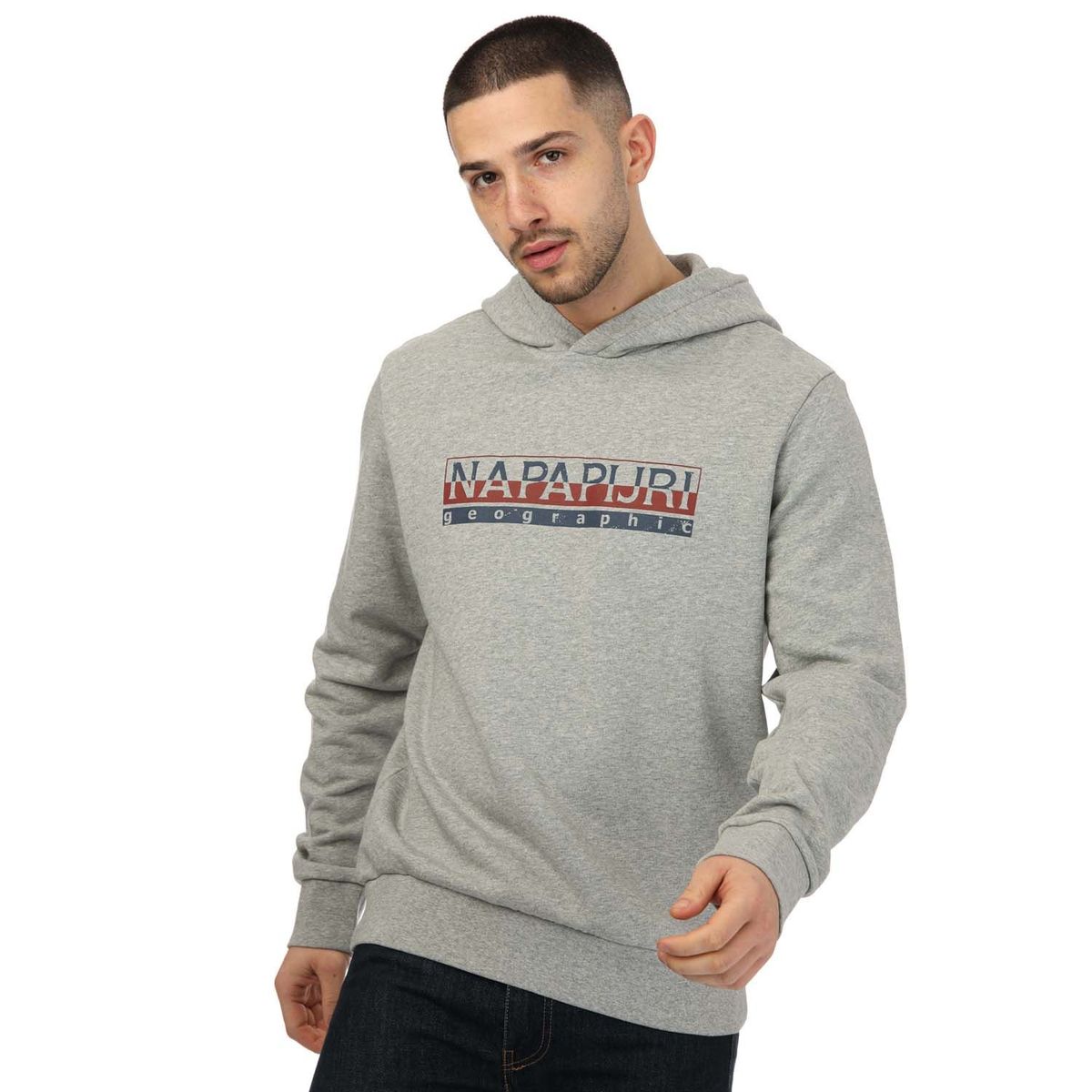 Herren Kapuzenpullover aus Baumwolle mit Grafikprint