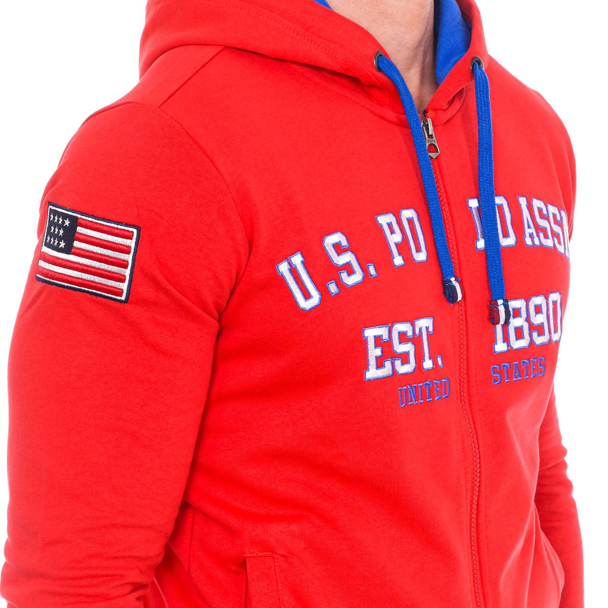 Kapuzenpullover mit sportlicher Stickerei