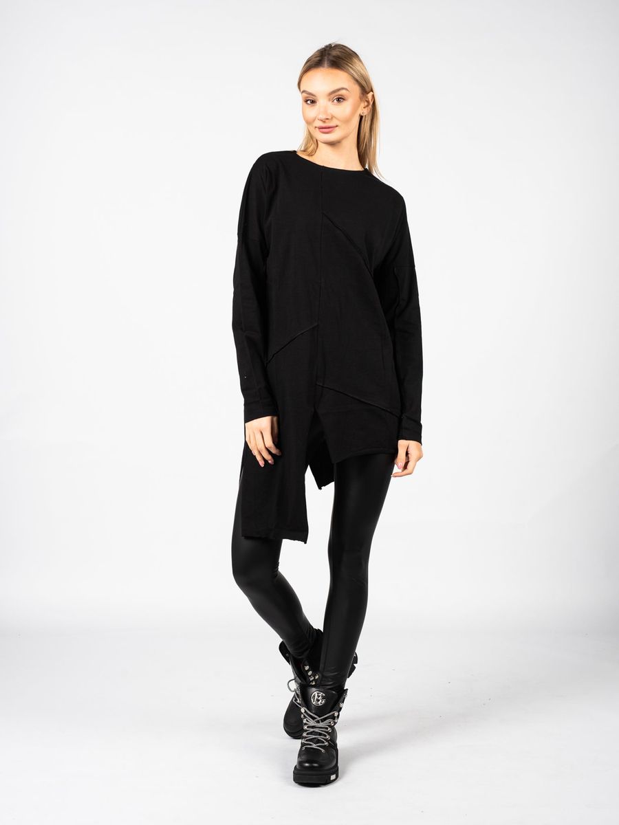Kunstleder-Leggings mit hohem Bund
