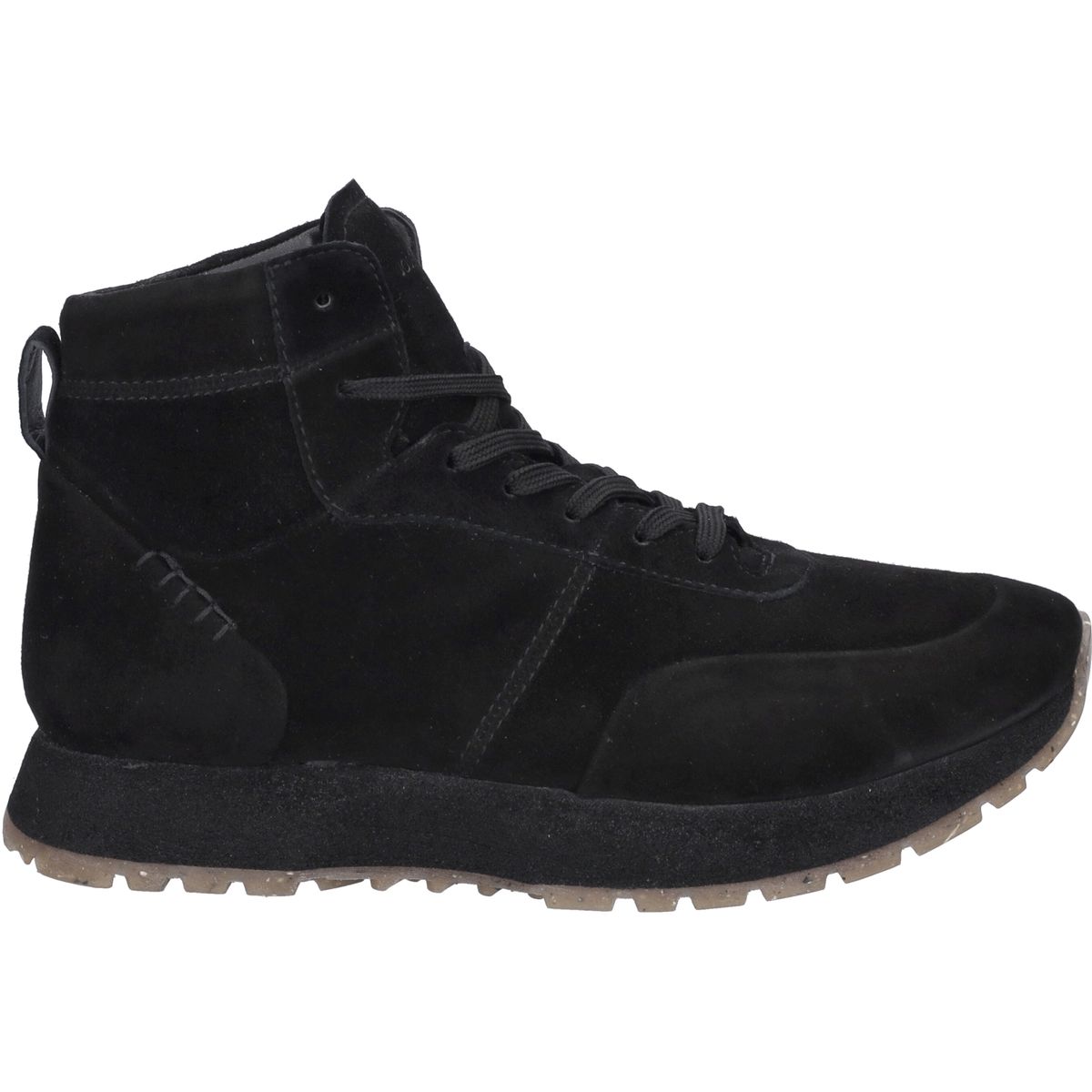 Minimalistische Mid-Top Veloursleder-Sneaker