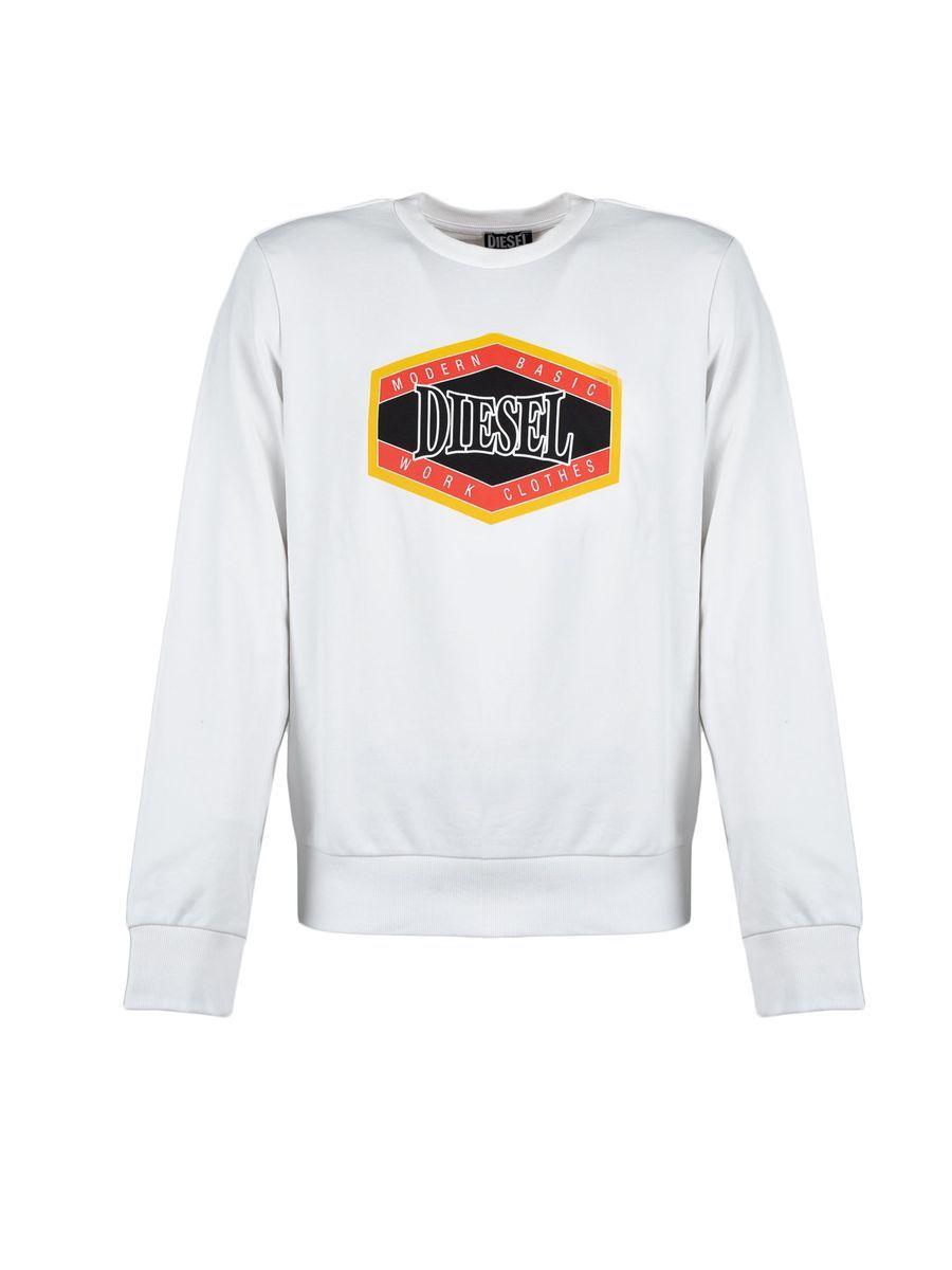 Diesel Sweatshirt Felpa Herren weiß