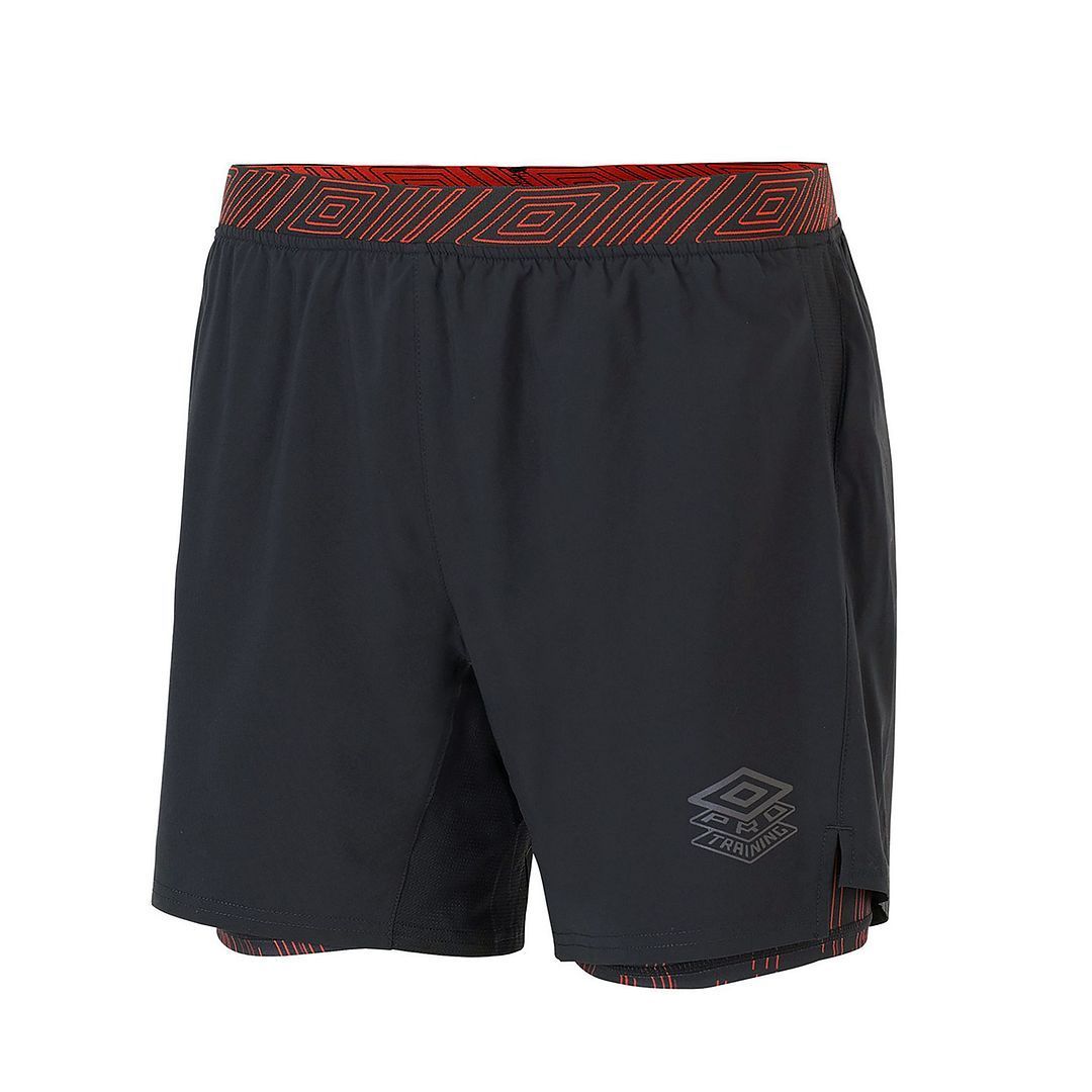 Umbro Stretch Taille Black Herren Elite Training Hybrid Shorts 65841G CMM