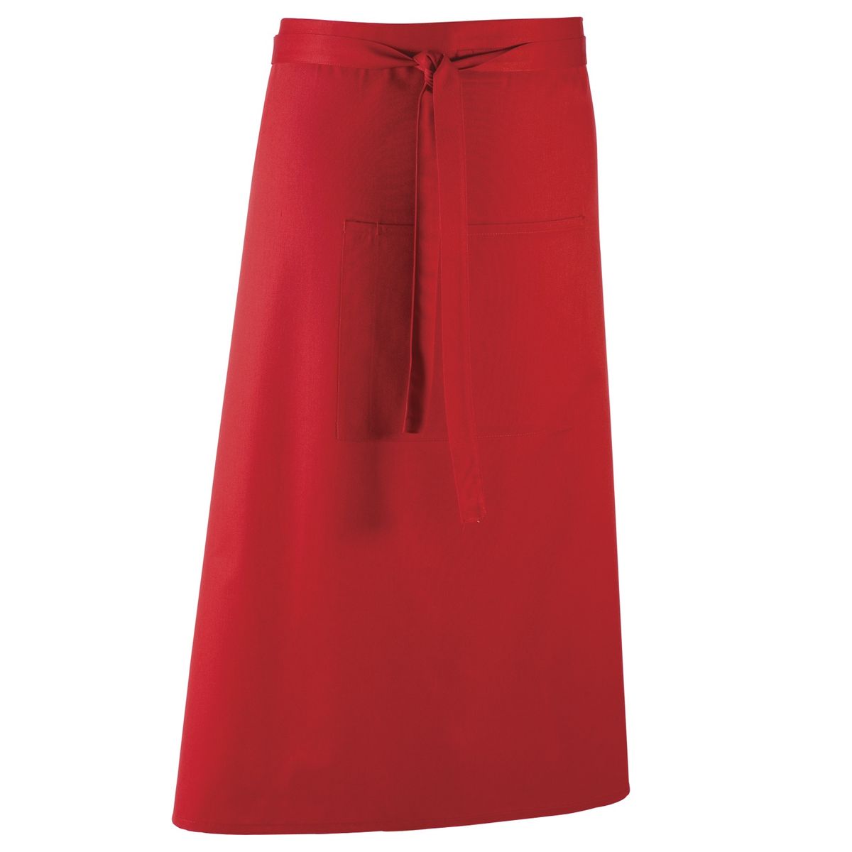 Unisex rote Bistroschürze mit Taschen