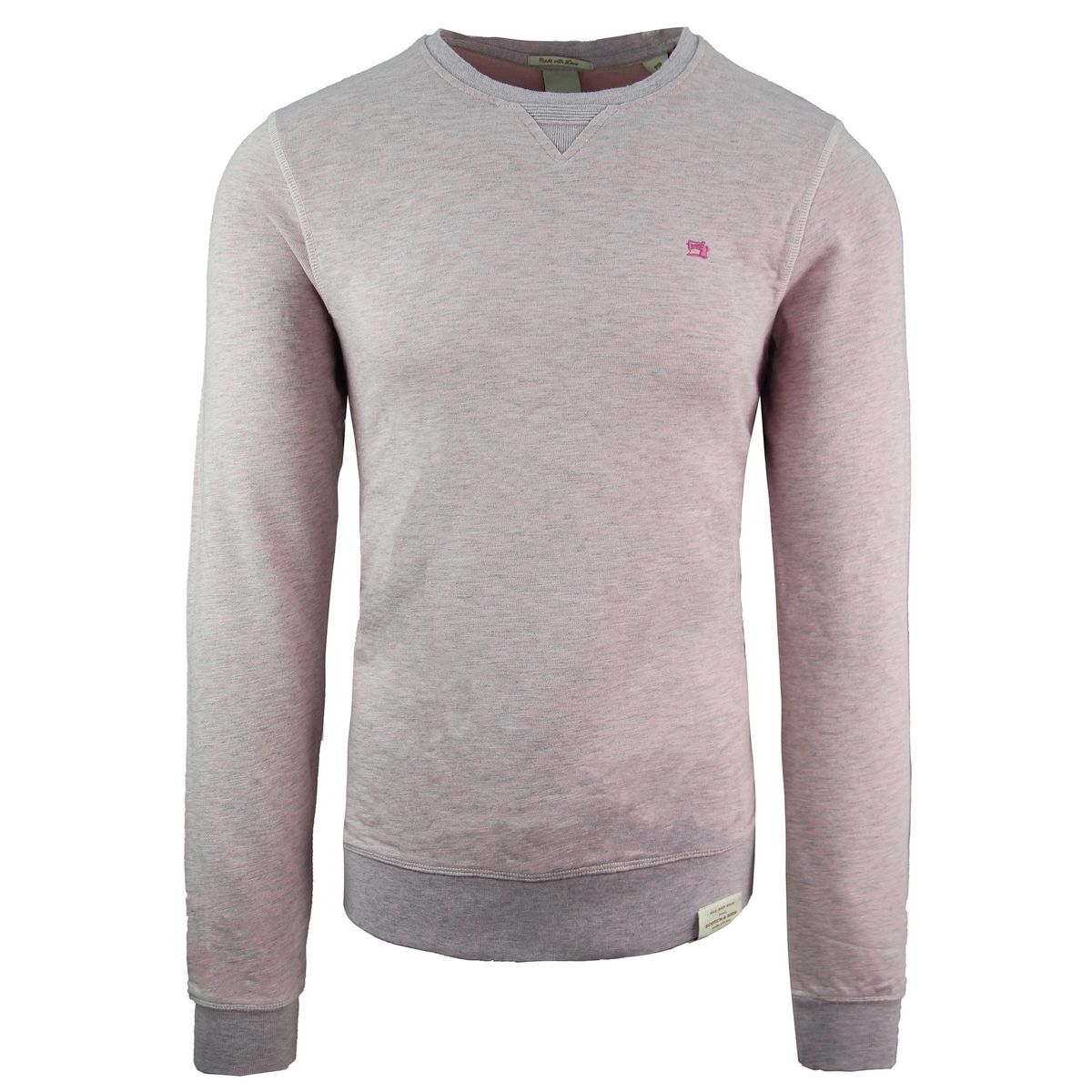 Herren Baumwoll-Sweatshirt mit rosa Logo
