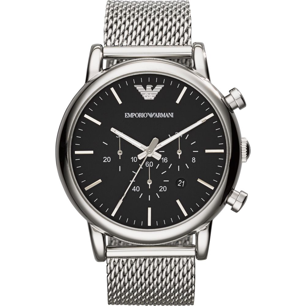 Klassische silberfarbene Chronographenuhr