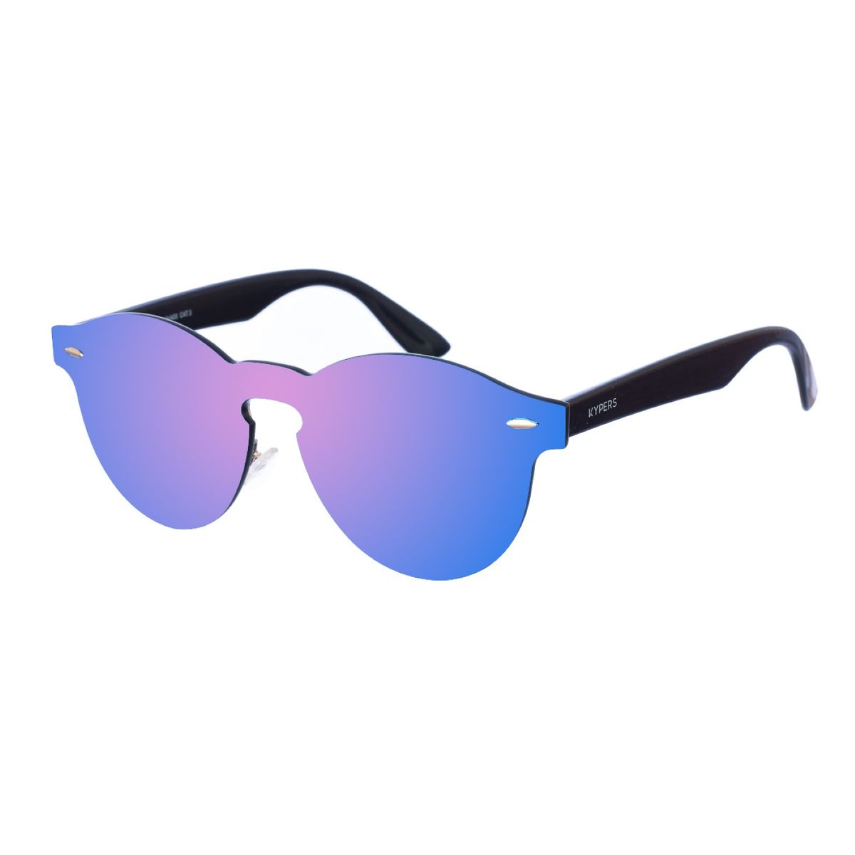 Randlose ovale Sonnenbrille mit Spiegelglas