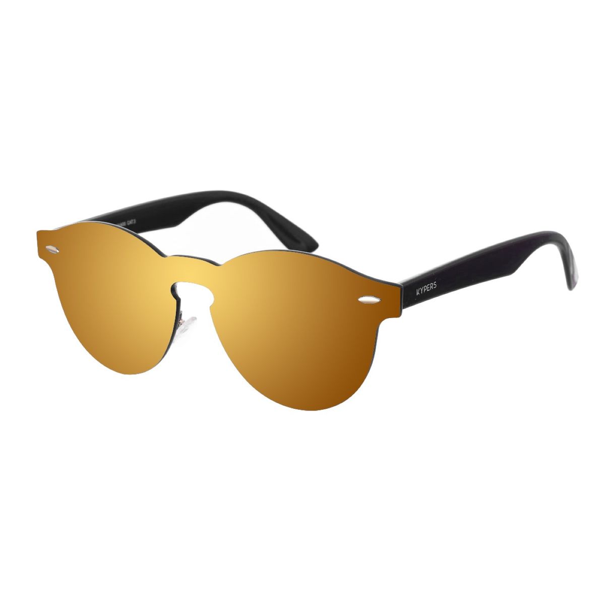 Randlose ovale Sonnenbrille mit Spiegelglas