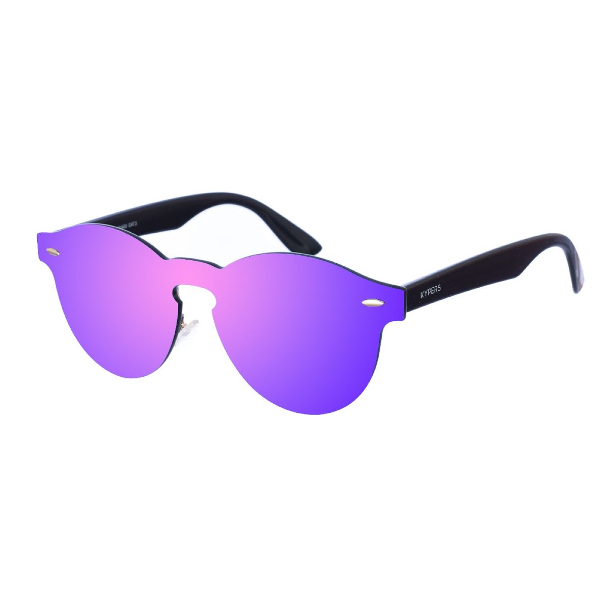 Randlose ovale Sonnenbrille mit Spiegelglas