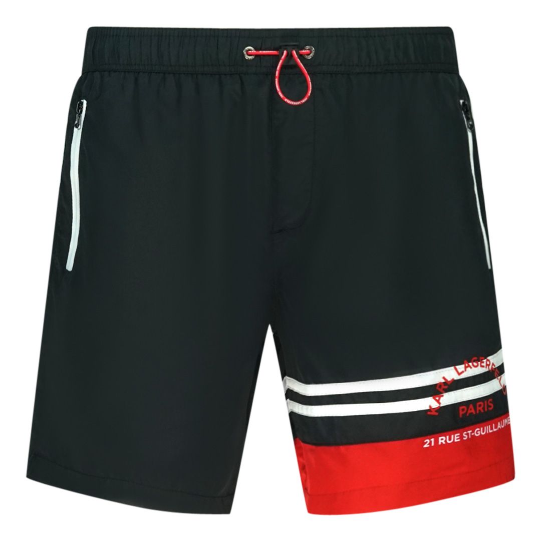 Herren Badeshorts mit Farbblock-Logo